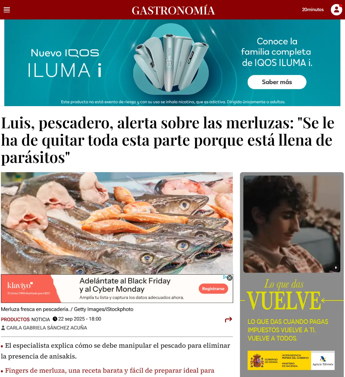 luis articulo de la merluza periódico 20 minutos